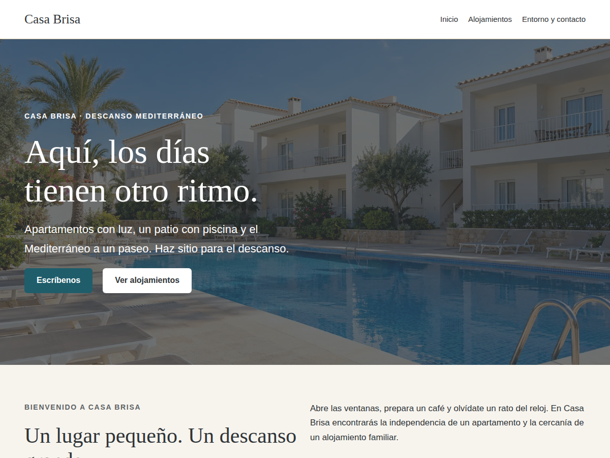 Vista previa del tema Tourist Stay